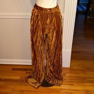RARE Free People Runway Velvet Wide Leg Pants, Size 0, NWT